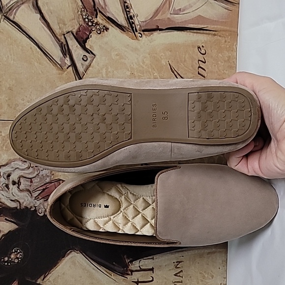 Birdies Tan Suede Loafers Slip-On Elegance - Picture 5 of 12